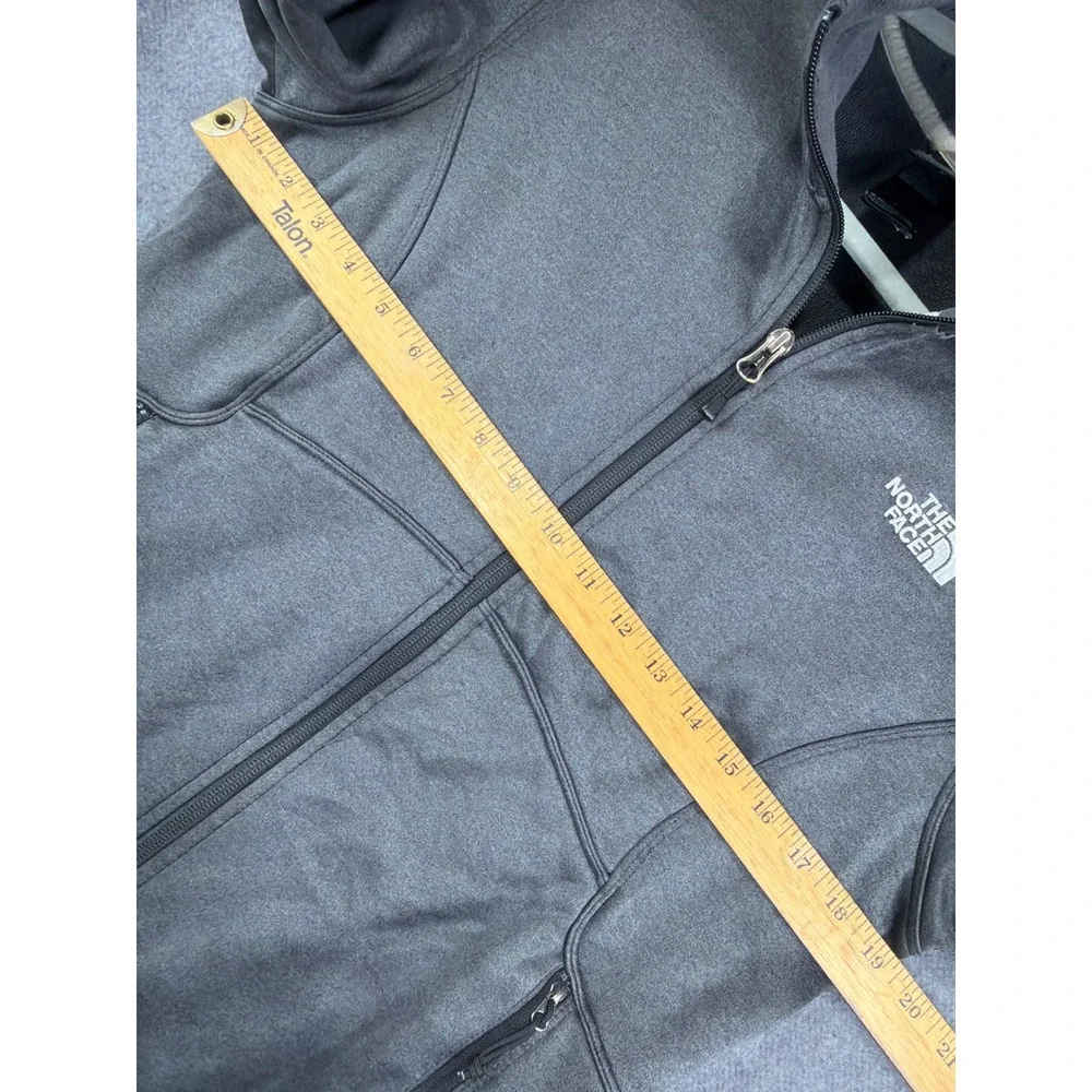 The North‎ Face Jacket Womens Large Fleece Coat Gray Full Zip Logo Outerwear